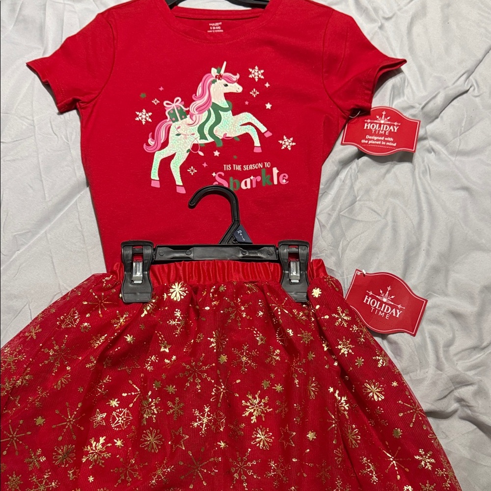 Holiday Time Red Festive Top